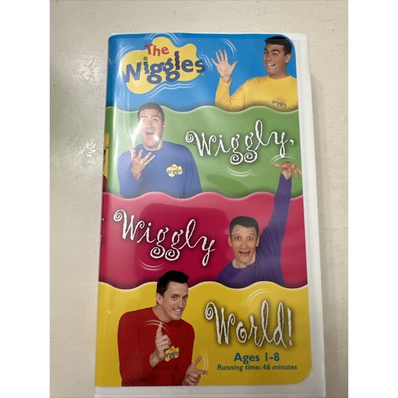 VTG The Wiggles Wiggly, Wiggly World VHS Hard Plastic Clamshell Mm72 - Picture 1 of 5